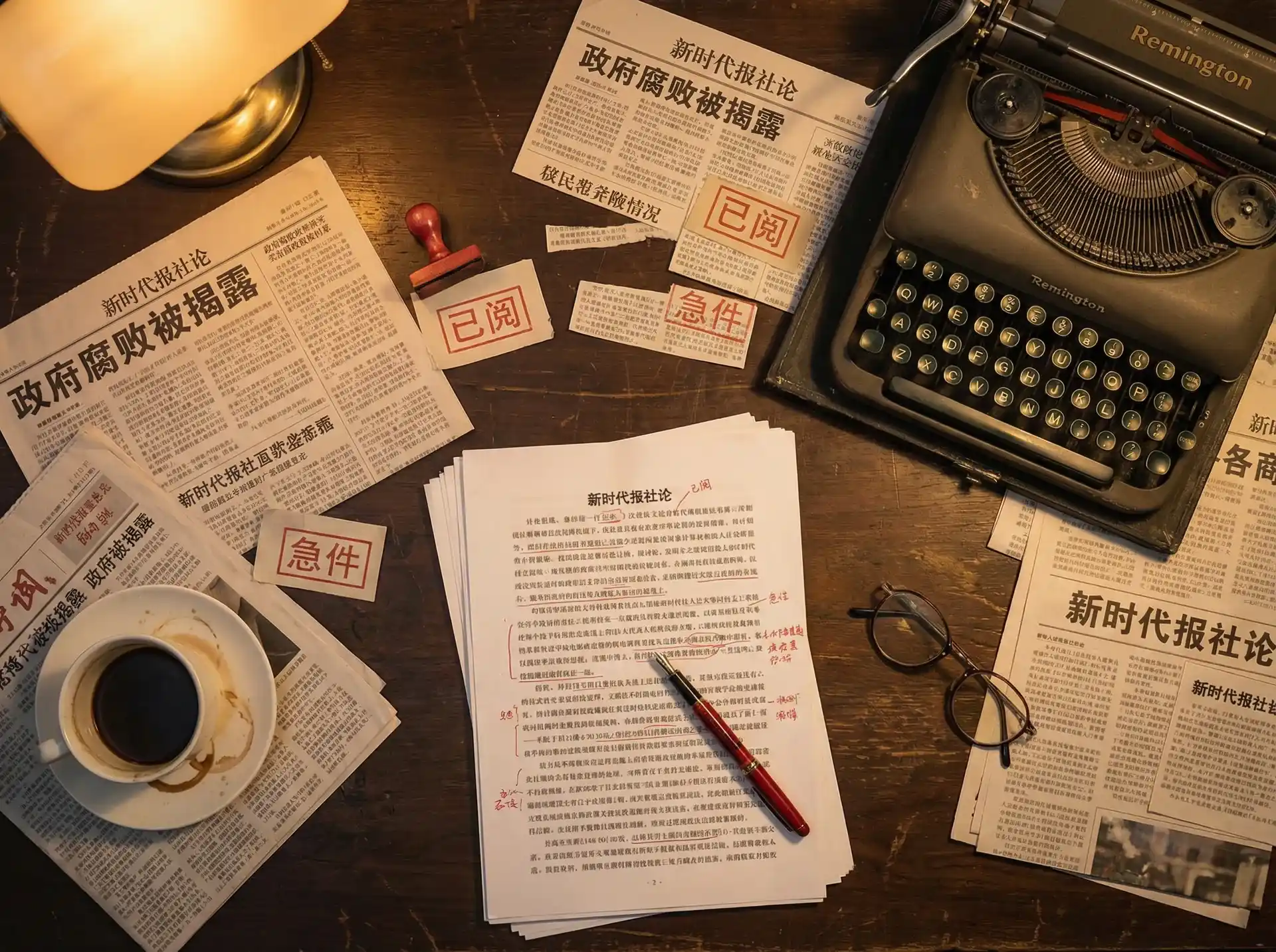 华体育会app - 报社编辑部工作场景